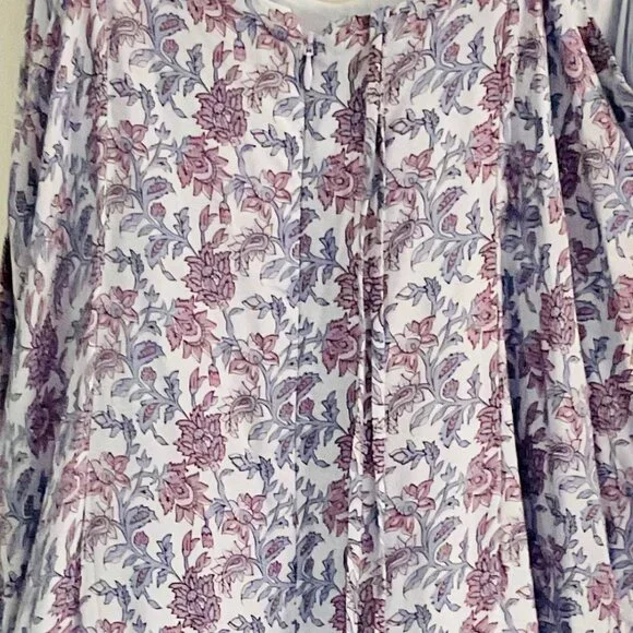 J. Crew NWT Tiered dress in dusty periwinkle block print Size Medium - Picture 5 of 10